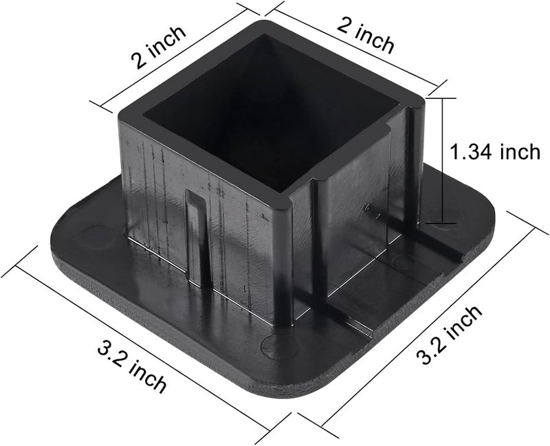 AiTrip 2PCS 2 inch Tow Receiver Tube Plug Cap, 2" Black Hitch Ball Insert Compatible for 2 inch Receivers Class 3 4 5 Ford GMC Toyota Jeep Dodge Nissan Audi BMW Porsche Polaris ATV UTV Polaris - Image 2